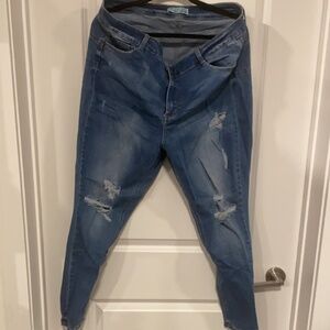 Distressed Denim Jeans